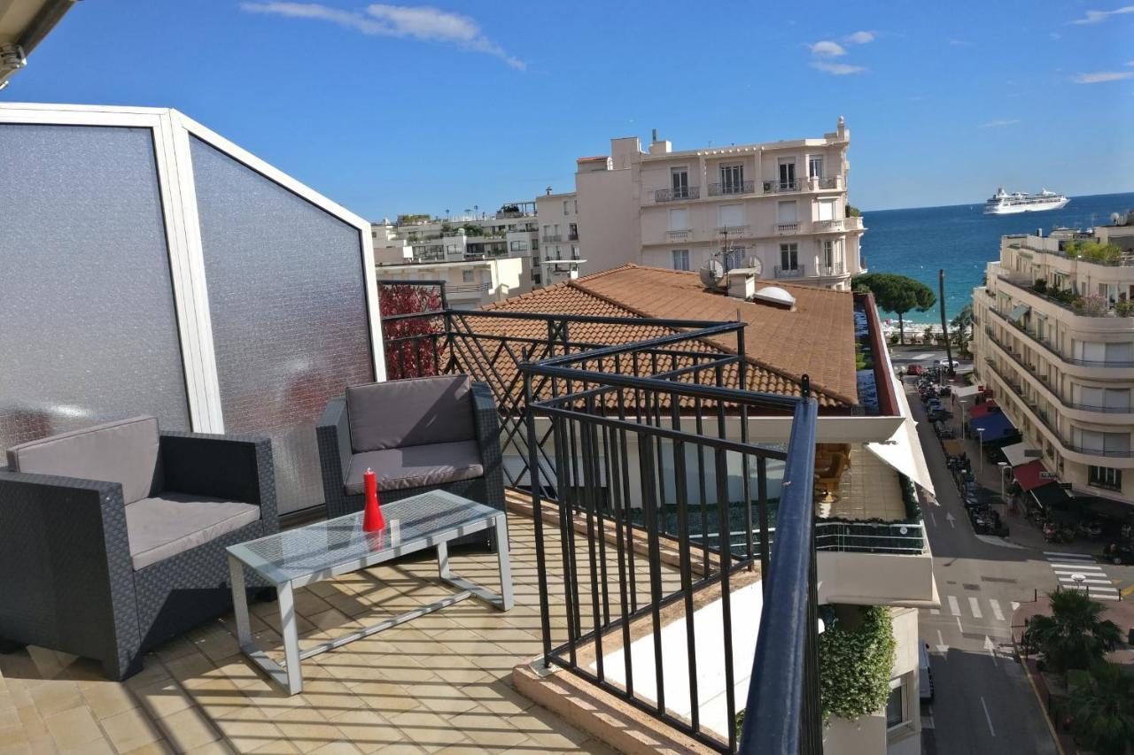 Nice Apartment Last Floor With Terrace And Clear View On The Sea Cannes Exteriör bild