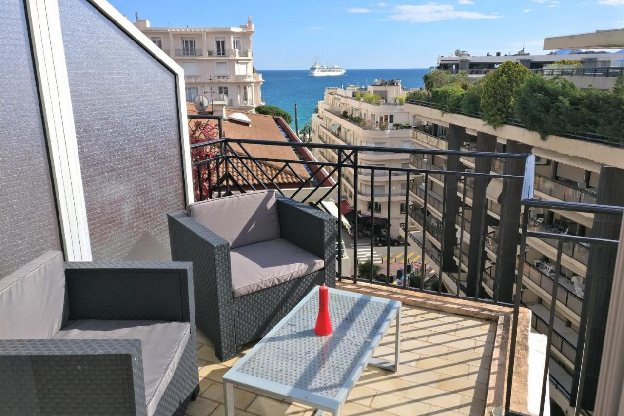 Nice Apartment Last Floor With Terrace And Clear View On The Sea Cannes Exteriör bild